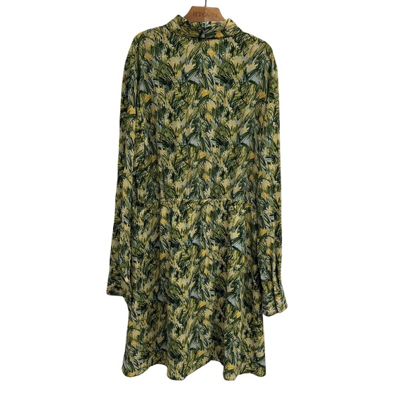 Sunday Best Womens Tropical Print Button Down Midi Shirt Dress Size L Aritzia - Picture 7 of 7